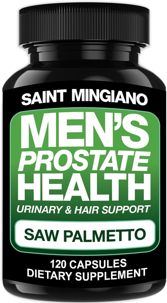 Suplemento de salud de la próstata de los hombres - 120 cápsulas de apoyo avanzado de la próstata para los hombres con Saw Palmetto, soportando la función urinaria y la salud del cabello – 3 meses de suministro de suplementos