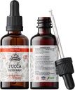 Tintura de Yucca, Extracto de Yucca Orgánica (Yucca Glauca) Suplemento Herbario de raíz seca, No GMO en Glicerina vegetal orgánica prendida en frío, 700 mg, 2 oz (60 ml)