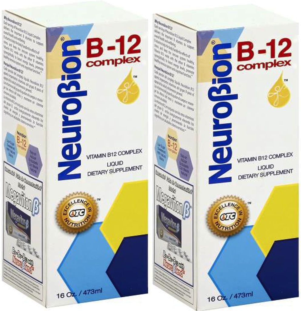 Neurobion Vitamina B12 Complejo 16 Oz Liquid Citrus Flavor 2 Pack