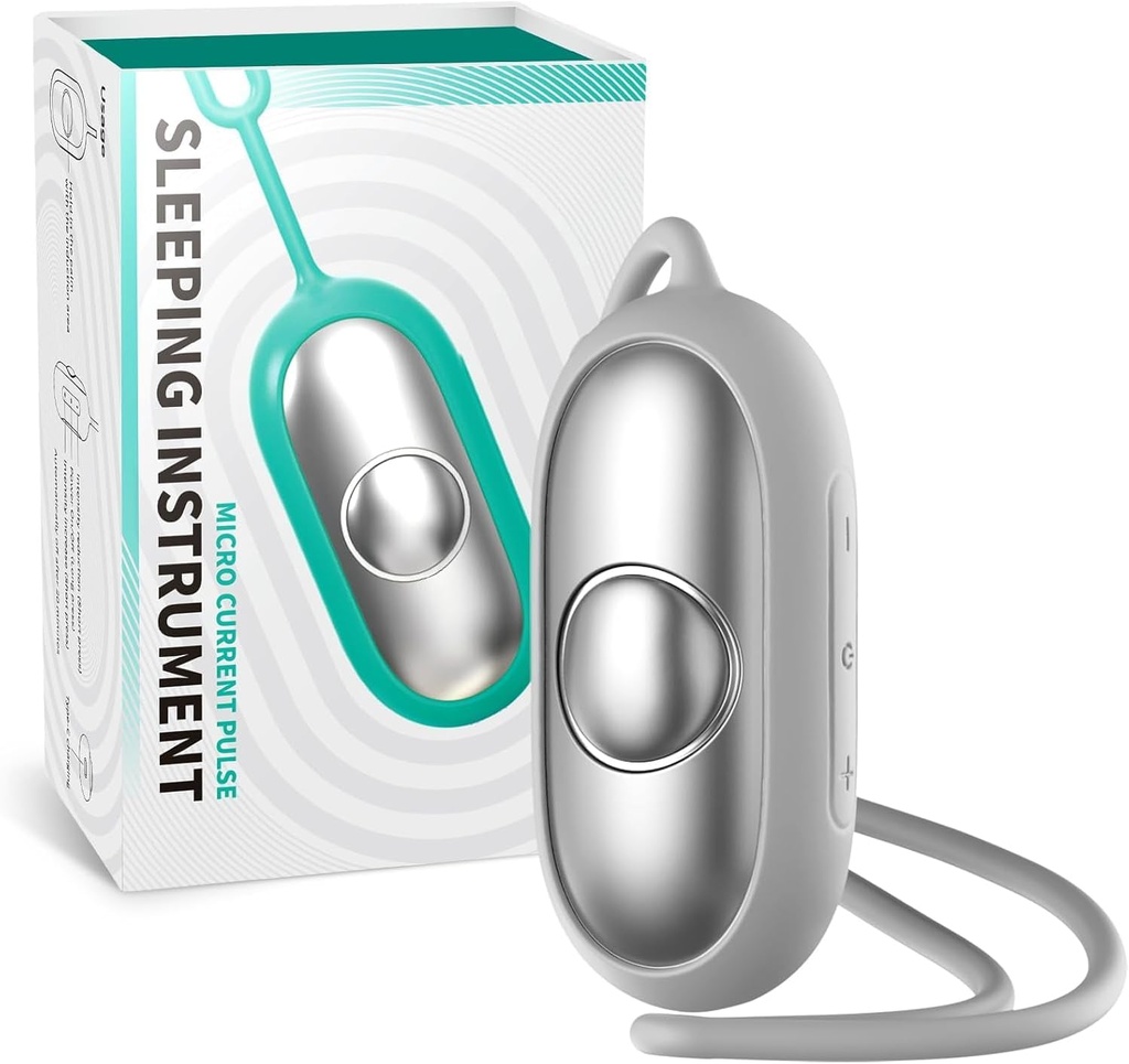 Dispositivo de ayuda para dormir - Instrumento de sueño TENIDO Dos modos Herramienta de relajación compacta de mano para un mejor sueño, alivio de ansiedad y mejora el enfoque, ideal para el hogar o viaje (plata)