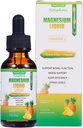 Bombas líquidas Glycinate de magnesio, 1000 mg Suplemento líquido de magnesio con fibra de celulosa, bromelaina, vitamina B6, C, D, zinc, no GMO, Pineapple Flavor(1fl oz)
