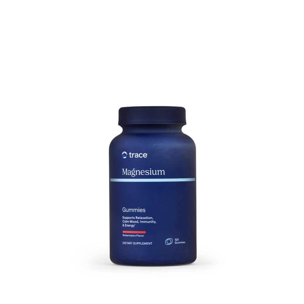 Trace Minerals Magnesium Gummies - Soporta una Mente Calma - Magnesium Chewables para Adultos Niños - Hueso, Digestión, Salud del Corazón &amp; Soporte Inmunitario - Watermelon Flavor - 120 Conde (120 Servimientos)