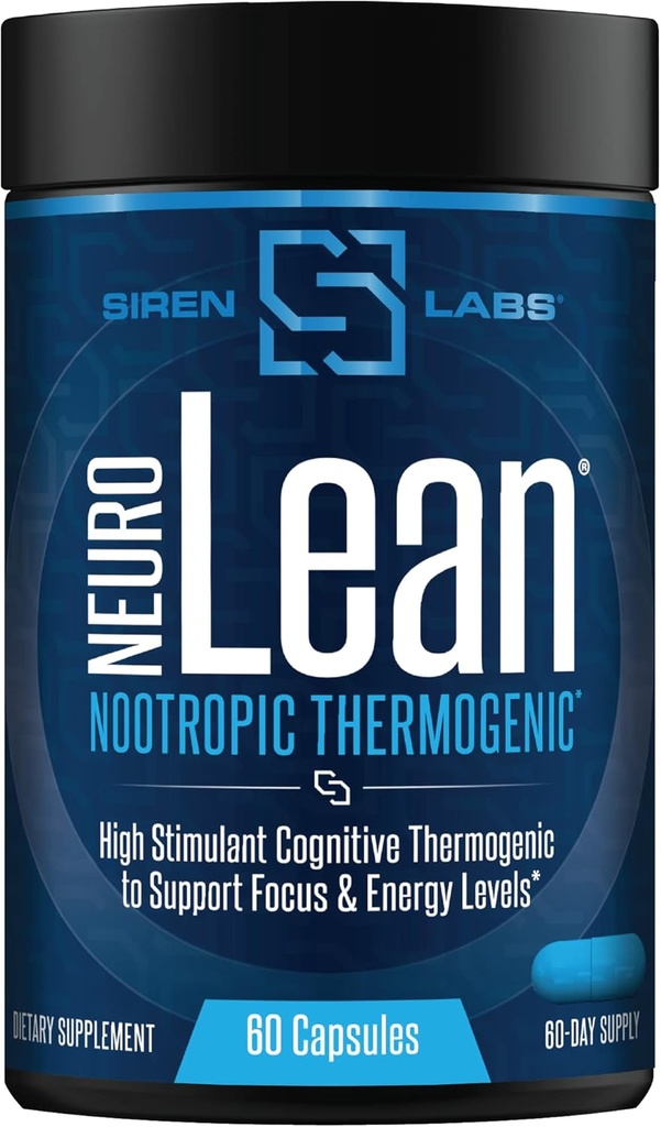 Laboratorios de Siren Neuro Lean Terogénico concentrado para la salud, pérdida de agua, energía y foco - 60 cápsulas