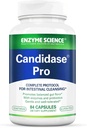 Enzyme Science Candidase Pro - Enzimas digestivas con probióticos Diseño para Candida Cleanse y Detox Soporte para Mujeres y Hombres - Gut Health - Enzimas Digestivas - 84 Capsules
