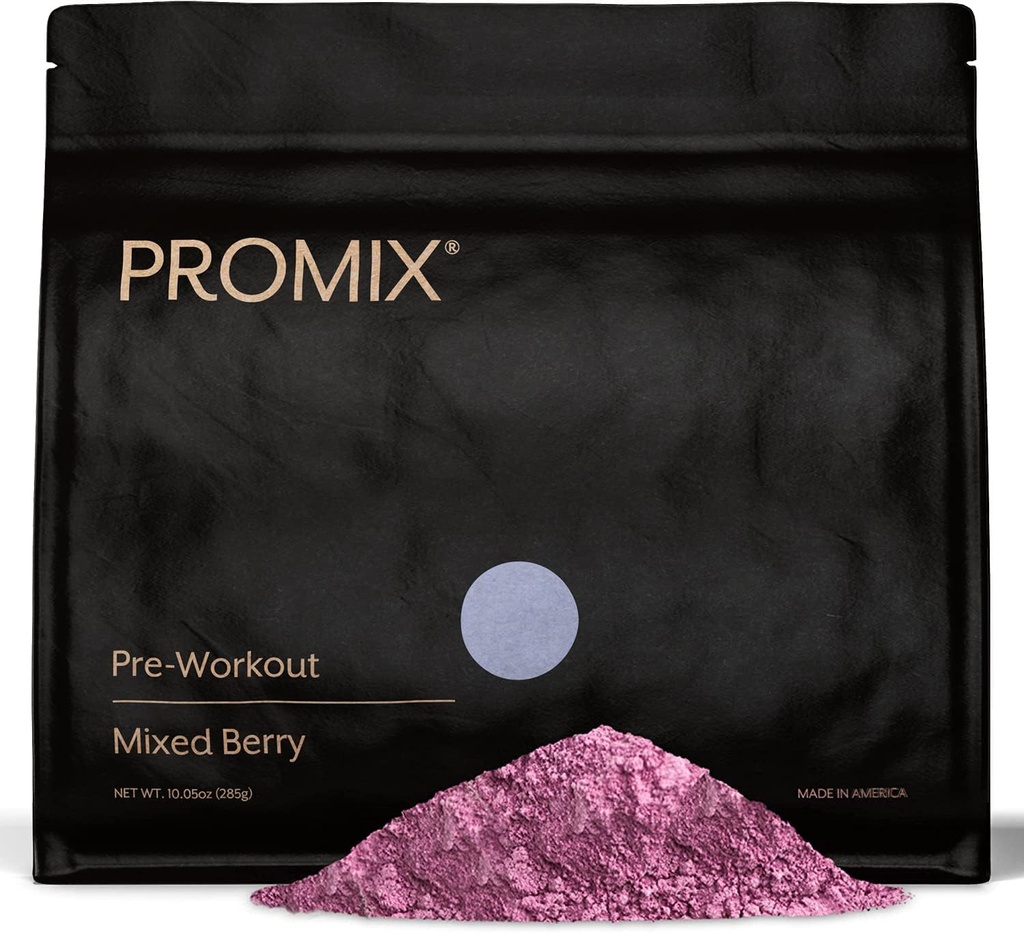 ProMix Nutrition Pre-Workout Powder, Mixed Berry - Maximize Focus & Performance - Helps Muscle Gain, Endurance - Vitamina B12, Caffeine, Beta-Alanine & L-Tyrsosine - 30 Servings (Pack of 1)