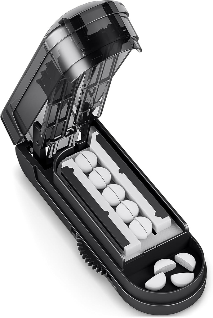 Divisor de cuchilla DEPAD para cortar múltiples pastillas, divisor de cuchilla ajustable para pequeñas y pequeñas píldoras con alineación precisa, para pequeñas o grandes tablas con cuchilla segura