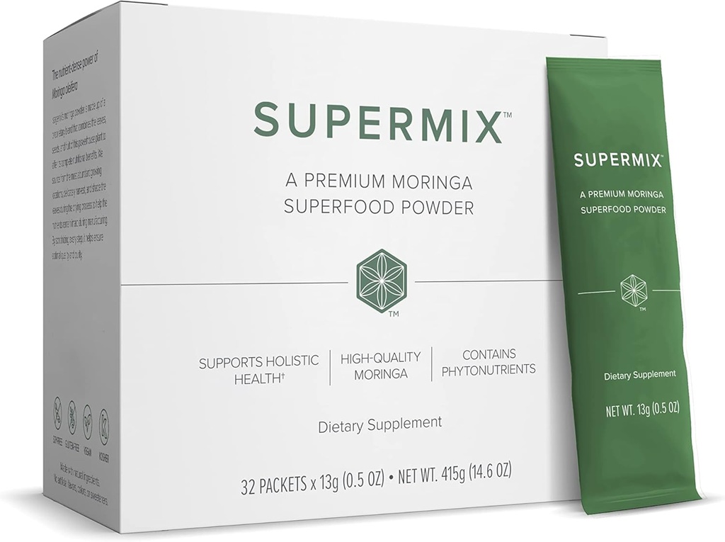 Zija SuperMix Moringa Oliefera Detox Suplemento dietético - 32 Sachets - 1.4 lbs