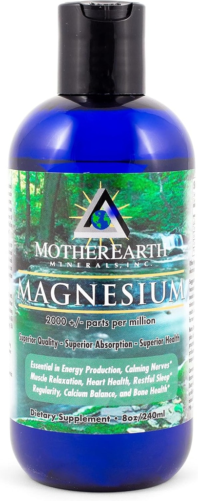 Madre Tierra Minerales - Magnesio - 8 onzas 96 Servimientos