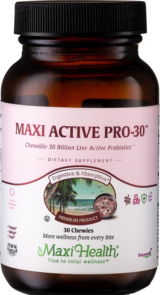 Maxi Active Pro-30TM Chewable Tablets Children Friendly Bubble Gum Flavor