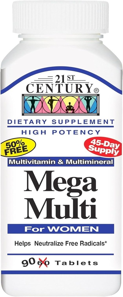21st Century Mega Multi for Women, 90 Tabs