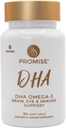 Promesa DHA Prenatal - Grado Farmacéutico Omega-3 DHA (3 Mes de Suministro) Softgel saboreado de fresa con 290 mg de DHA. DHA natural para el desarrollo del cerebro y del ojo del bebé