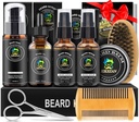 XIKEZAN Beard Kit para Hombres Grooming &amp; Care Set w/2 Pack Beard Serum, Wash, Oil, Balm, Comb, Brush, Scissor, Bag, EBook, Unique Birthday Gifts for Men Him Papa Husband Brother Christmas Stocking Stuffers