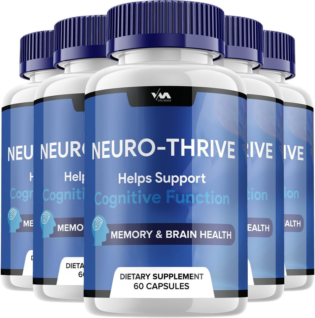 Neuro Thrive Brain Supplement Capsules – NeuroThrive Pills, Neuro Thrive Cognitive Support and Reviews, 300 cápsulas