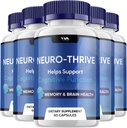 Neuro Thrive Brain Supplement Capsules – NeuroThrive Pills, Neuro Thrive Cognitive Support and Reviews, 300 cápsulas