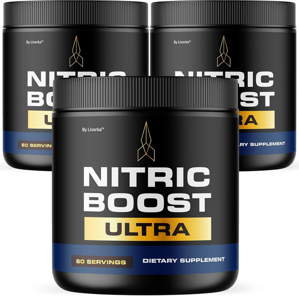LIVORKA (3 Pack) Nitric Boost - Nitric Boost Ultra Purple Powder para Hombres, NitricBoostUltra Powder, Boost Energy y Support Estilos de vida activos, 180 Servimientos para 3 meses