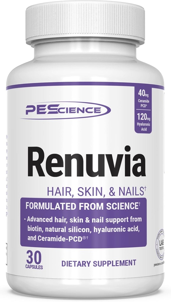 PEScience Renuvia, One Daily Hair Skin and Nails Hyaluronic Acid Blend, 30 cápsulas