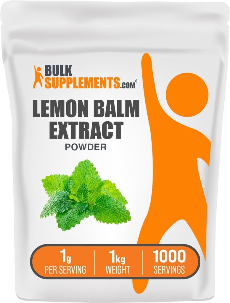 BulkSupplements.com Lemon Balm Extract Powder - Melissa Officinalis, Lemon Balm Powder - Vegan & Gluten Free, 1g per Serving, 1kg (2.2 lbs) (Pack of 1)
