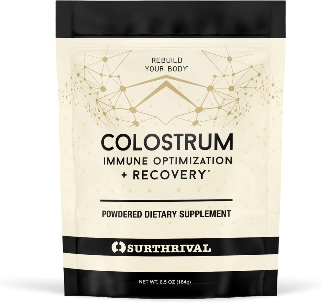 Surthrival: Colostrum Powder (6.5oz), Immune Optimization " Recovery, Powdered Dietary Supplement, Gut Health, Immune Support, Keto Friendly