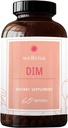 Wellena DIM Suplemento de Magdalena, 100 mg - All Natural Diindolylmethane, Estro Support, Maximum Absorption, Menopause Support, 60 Non-GMO Softgels Eso es gratis, gratis de lácteos, libre de soja