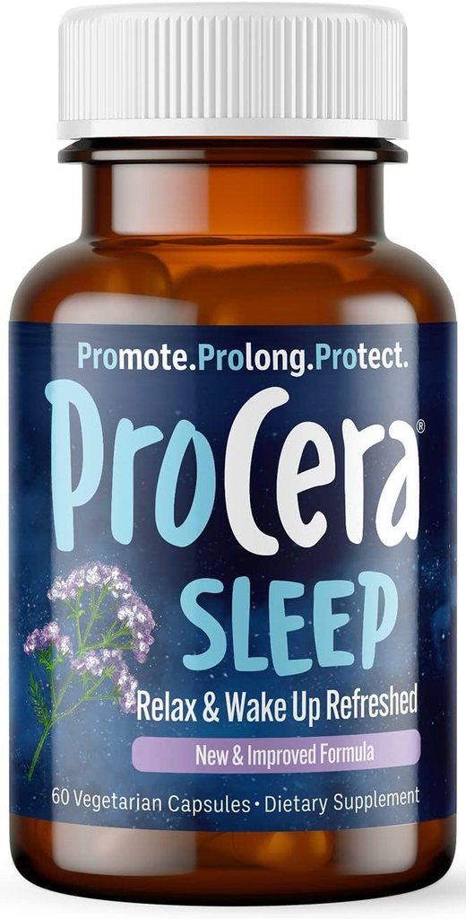 Procera Sleep - Wake Feeling Refreshed - Helps Regulate Circadian Cycles - 7 Clinically Proven Natural Ingredients - Non Habit-Forming - No Side Effects - Theanine - Melatonin - Lemon Balm - 60 Conde