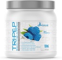 Nutrición metabólica - TRIPEP - Tri-Peptide Branch Chain Amino Acid, BCAA Powder, Pre Intra Post Workout Suplemento, Blue Raspberry, 400 Grams (40 Servings)