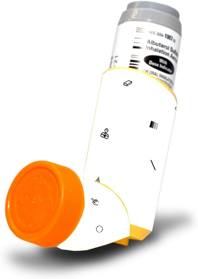 MightySkins Skin for Proventil HFA Asthma Inhaler - Primary Honeycomb ← Protective, Durable y Unique Vinyl Decal wrap Cover TEN Easy to Apply, Remove, and Change Styles