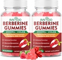 2 Pack Berberine Gummies, 2000mg High Potency Berberine HCI Supplement, Plus Ceylon Cinnamon, Milk Thistle for Women &amp; Men, Immune System & Metabolism Support - 120 Gummies