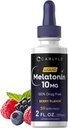 Carlyle Melatonin 10mg  2 fl oz Liquid Drops ← Berry Flavor Silencio para adultos ← Non-GMO, Vegetarian Supplement