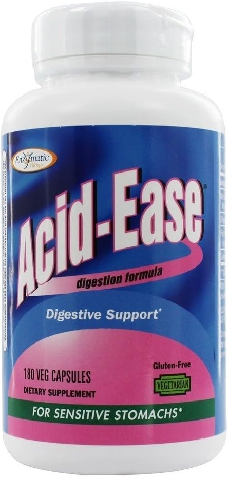 Enzymatic Therapy Acid Ease, Digestion Formula, 180 cápsulas