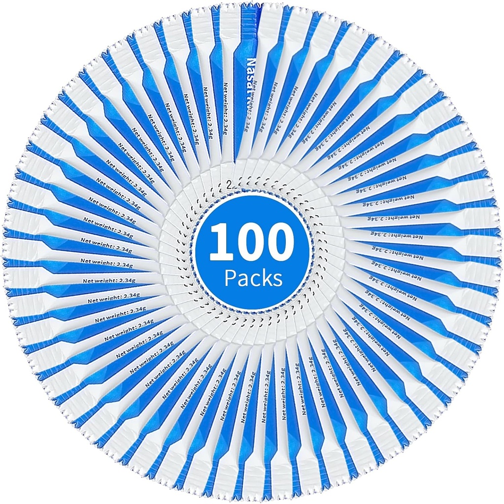 Neti Pot Salt Packets, Individualmente 100 Saline Packets, Nasal Wash Refill Kit ← Sinus Rinse Packets para Neti Pots ← Nasal Irrigation System ← Nasal Rinse ← Sinus Relief ← Nose Washing