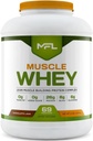 MFL Muscle Whey Protein l 28g de Protein l 8g BCAAs l Keto Friendly l Low Carbs l 5 lbs. (Chocolate Lava)