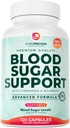 PurePremium Normal Blood Sugar Support Supplement - 20 Active Ingredients Complex to Support Blood Sugar Levels Ya en The Normal Range - with Cinnamon, Bitter Melon, Chromium, Mulberry - 120ct