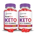 Laboratorios justificados (2 Pack Pure Slim Keto ACV Gummies Advanced Fórmula 1000MG PureSlim Keto Gummies Apple Vinagre de sidra Formulado con Powder Pomegranate Beet Juice B12 Vegan Non GMO 120 Gummys