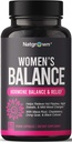Saldo de hormonas natgrown para mujeres PMS &amp; Menopause Suplemento para la fertilidad Hormonal &amp; Menstrual Soporte, ayuda a aliviar los flashes calientes - Maca Root, Vitex, Dong Quai & Black Cohosh Complex -Vegan Capsules