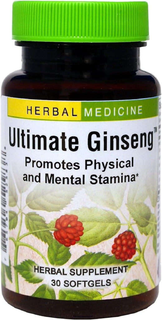 Herbs Etc. Ultimate Ginseng Softgels - Apoyo a la Actividad Física Continua - Ayuda a la salud cerebral - Apoya la resistencia diaria para la actividad física e intelectual - Gluten-Free - 30 Softgels (30 Servimientos)