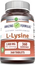 Fórmulas increíbles L-Lysine 1000 Mg tención 360 Tablets ← Suplemento dietético