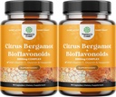 Citrus Bergamot Suplemento con Citrus Bioflavonoids - Ultimate Citrus Bioflavonoids Suplemento con Citrus Bergamot Extracto 1000mg Rutina y Hesperidina para Immunity & Heart Health Support (2 Meses)