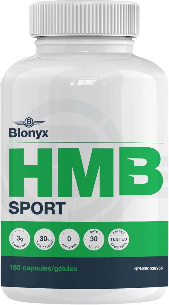 HMB Sport Capsules - 3g Daily High Purity HMB, mejora el rendimiento " recuperación, reduce la calma muscular, fuente de 30 días