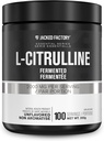 Fábrica de Jacked L-Citrulline - Fermented L Citrulline Powder, Nitric Oxide Booster para aumentar el flujo de sangre, fuerza, resistencia - 100 servidos, desflavorado