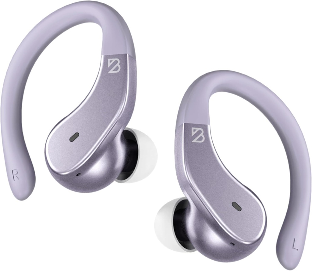 Back Bay Audio - Earbuds inalámbricos de Runner Auriculares Bluetooth para Deportes, Auriculares inalámbricos para Oír, Deep Bass, Auriculares alrededor con Earhooks para Correr, Auriculares inalámbricos para el ejercicio para el gimnasio