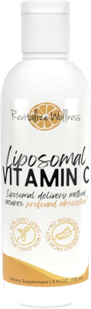 Liposomal Vitamina C tención 1000 mg Vitamina C TENIDO AFECTAMIENTO, Puro, Corn Free, " GMO-Free TEN 30 Servimientos