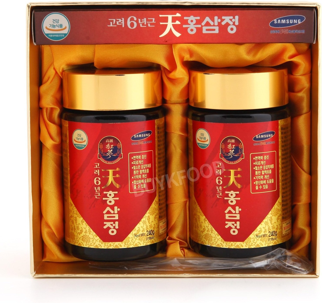 Coreano 6 años Root Red Ginseng Gold Extract, 240g(8.5oz) X 2ea, Saponin, Panaxs