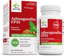 Terry Naturalmente Ashwagandha EP35 Extra Strength - Suplemento herbal para el apoyo al sueño - Respuesta de estrés saludable - Asistencia energética para la resistencia - 60 cápsulas (60 piezas)