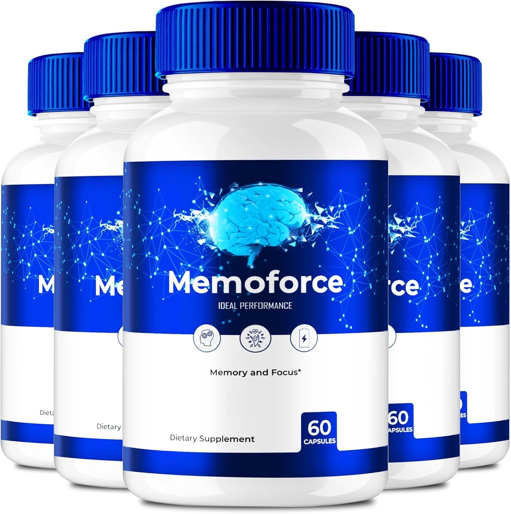 Memoforce Brain, Memoforce Pills, Memoforce Reviews, Memoforce Supplement, Memoforce Capsules Advanced Formula for Memory & Focus - Maximum Strengt - Brain Health Support (5 Pack)