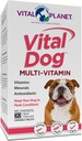 Planeta Vital - Perro Vital Multi Vitamina Suplemento de tabletas para la salud diaria con vitaminas, minerales y antioxidantes para perros - 30 tabletas saborizadas de carne