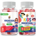 SUNNY SAM Magnesium Gummies for Kids 100mg and Magnesium Gummies for Adults - 500mg. Calm Magnesium Chews - Magnesium Citrate Chewable Suplemento para Mood &amp; Muscle Support