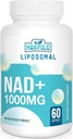 Liposomal NAD+ Suplemento 1000 mg TENIDO Pontecy más alto NAD TEN Max Absorption  Suplemento puro NAD Energía y Reparación de ADN, Defensa del envejecimiento, Función cerebral