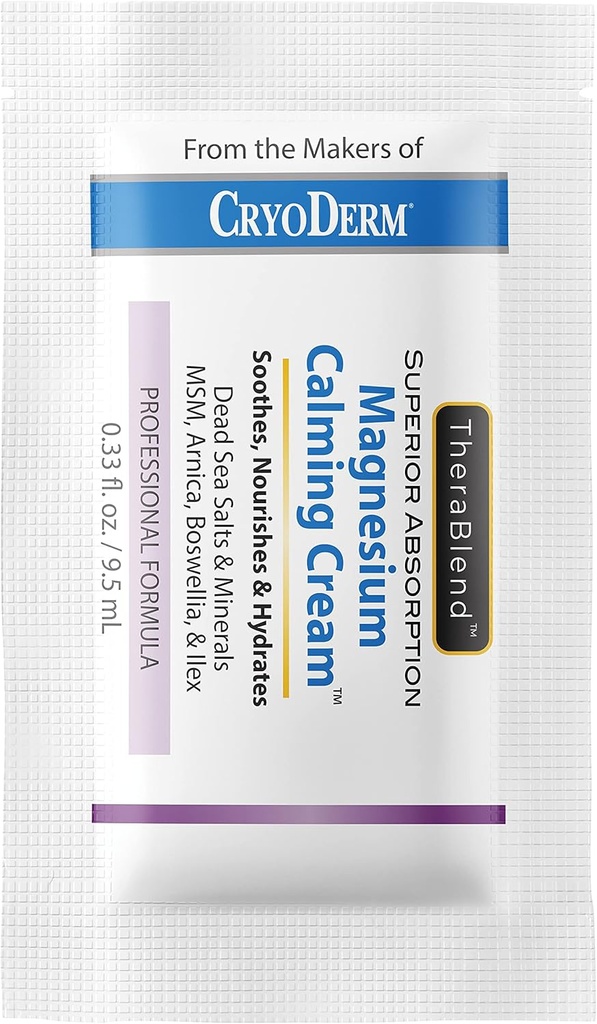 Crema de calma de magnesio Paquetes de viaje 0.33oz (6)