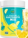 Electrolyte Powder – Zero Sugar Lemon Hydration Mix ← 90 Servings  Keto, Vegan, Gluten-Free ← Electrolitos naturales para la recuperación de músculos, Energía &amp; Apoyo inmunológico
