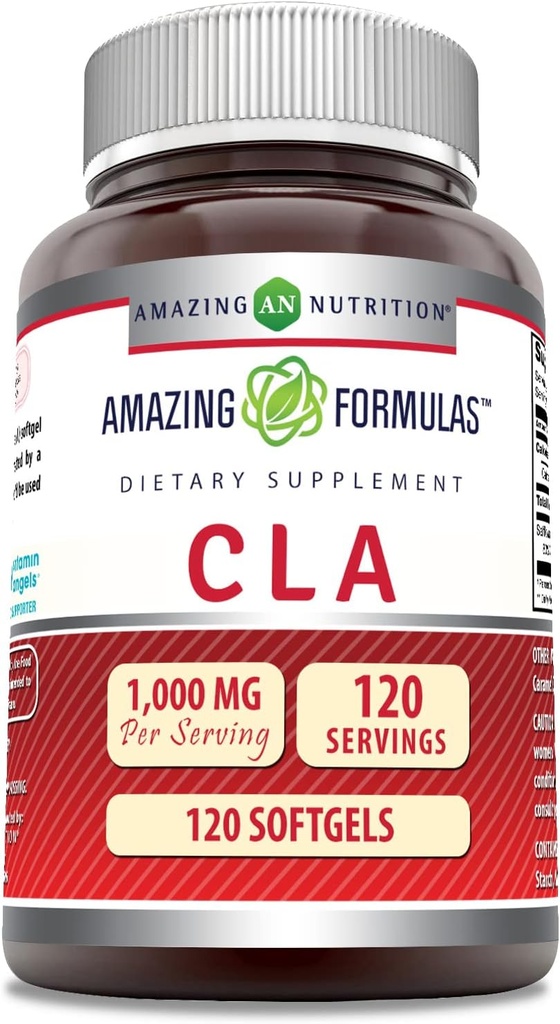 Fórmulas increíbles Suplemento Amino Acid CLA TENIDO 1000 Mg por Serving TENIDO Softgels TENIDO NO-GMO TENIDO Gluten-Free TEN Made in USA (1 Pack, 240 Count)